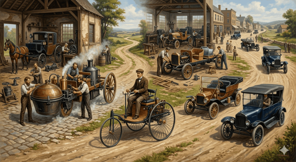 Die Entstehungsgeschichte des Automobils (kurz zusammengefasst, 2026)